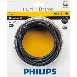 Кабель Philips HDMI c Ethernet, 5 м, Black