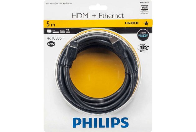 Кабель Philips HDMI c Ethernet, 5 м, Black