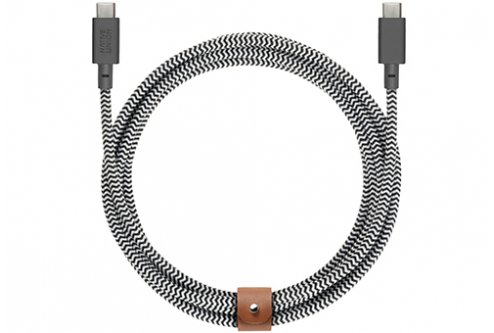 Кабель Native Union Belt USB-C/USB-C, 2.4 м, зебра