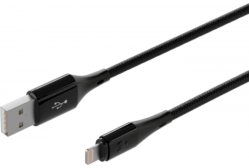 Кабель moonfish Lightning 1 м, текстиль, Black