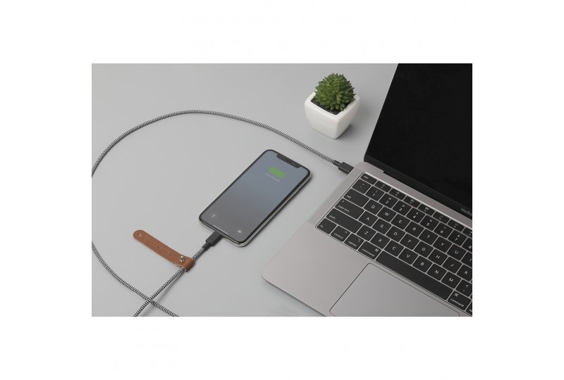 Кабель Native Union Belt Lightning/USB-C, 1.2 м, зебра