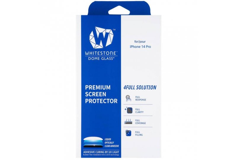 Защитное стекло Whitestone Dome glass 2.5D для iPhone 14 Pro