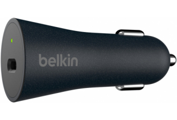 Автомобильное зарядное устройство Belkin 1xUSB, кабель USB-C - USB-C, 27W, Black