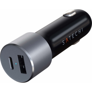 Автомобильное зарядное устройство Satechi 72W, USB-C, PD, серый