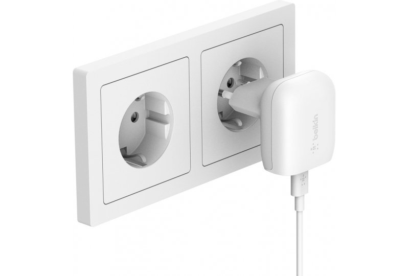 Сетевое зарядное устройство Belkin USB-C, кабель USB-C-Lightning, PD, 18 Вт, White