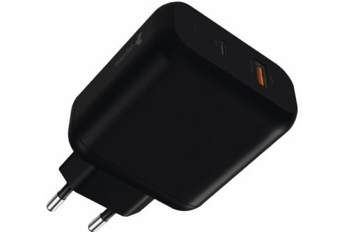 Сетевое зарядное устройство moonfish PowerPro 45W, Power Delivery, USB + Type-C, Black