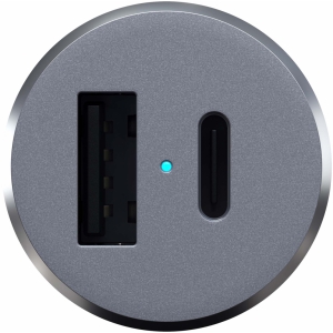 Автомобильное зарядное устройство Satechi 72W, USB-C, PD, серый