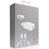 Сетевое зарядное устройство moonfish USB-C, 18 Вт, PD + кабель USB Type-C\Lightning, White
