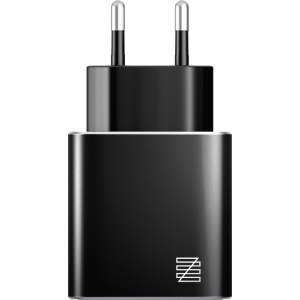 Сетевое зарядное устройство Lenzza Piazza, 2 USB 5В, 2,1А, Black