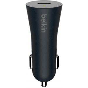 Автомобильное зарядное устройство Belkin 1xUSB, кабель USB-C - USB-C, 27W, Black