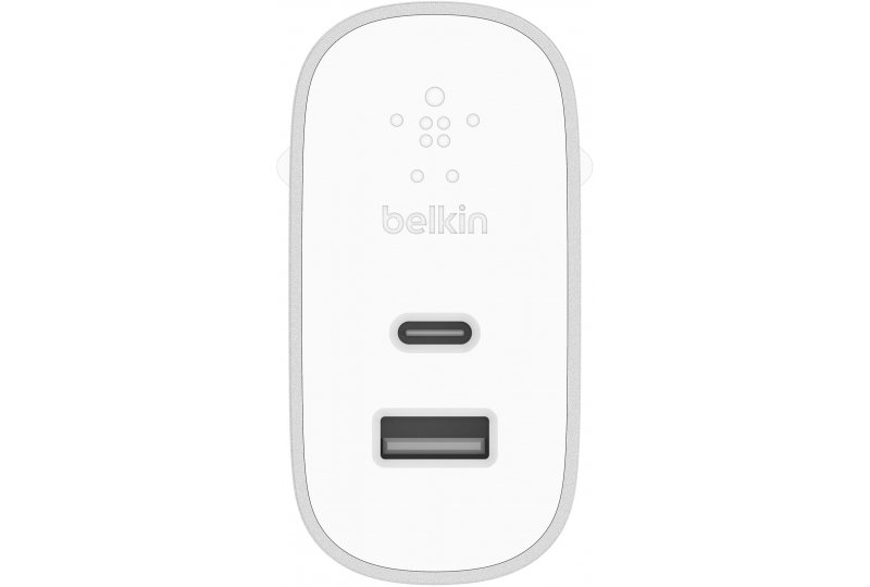 Сетевое зарядное устройство Belkin USB-C 27Вт, USB 12Вт, Silver