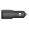 Автомобильное зарядное устройство Belkin 30 Вт, USB-C, USB, PD, Black