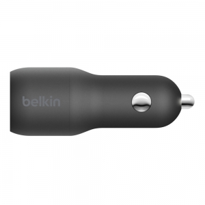 Автомобильное зарядное устройство Belkin 30 Вт, USB-C, USB, PD, Black