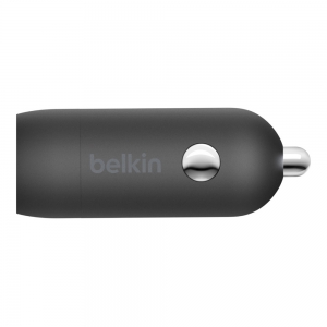 Автомобильное зарядное устройство Belkin 18 Вт, USB-C, PD + кабель USB-C/Lightning, Black