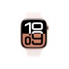 Apple Watch Series 10, 46 мм, корпус из алюминия цвета розовое золото, спортивный ремешок цвета румянец M/L