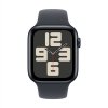 Apple Watch SE 2024, 44 мм, корпус из алюминия цвета полуночный Black, спортивный ремешок цвета полуночный Black M/L