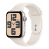 Apple Watch SE 2024, 44 мм, корпус из алюминия цвета сияющая звезда, спортивный ремешок цвета сияющая звезда M/L