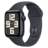 Apple Watch SE 2024, 40 мм, корпус из алюминия цвета полуночный Black, спортивный ремешок цвета полуночный Black S/M