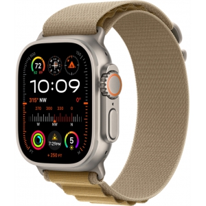 Apple Watch Ultra 2 GPS Cellular, 49 мм, корпус из бежевого титана, ремешок Alpine цвета "загар", размер M