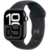 Apple Watch Series 10, 42 мм, корпус из алюминия цвета чёрный глянец, спортивный ремешок черного цвета S/M