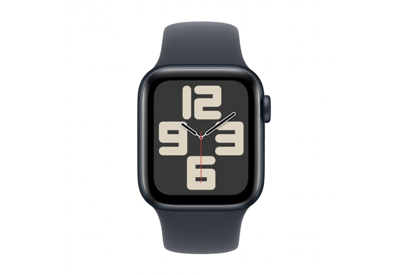 Apple Watch SE 2024, 40 мм, корпус из алюминия цвета полуночный Black, спортивный ремешок цвета полуночный Black S/M