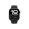 Apple Watch Series 10, 42 мм, корпус из алюминия цвета чёрный глянец, спортивный ремешок черного цвета S/M