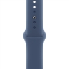 Apple Watch SE 2024, 40 мм, корпус из алюминия серебристого цвета, спортивный ремешок цвета синий деним S/M