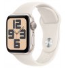 Apple Watch SE 2024, 40 мм, корпус из алюминия цвета сияющая звезда, спортивный ремешок цвета сияющая звезда S/M