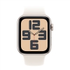 Apple Watch SE 2024, 44 мм, корпус из алюминия цвета сияющая звезда, спортивный ремешок цвета сияющая звезда M/L