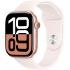 Apple Watch Series 10, 46 мм, корпус из алюминия цвета розовое золото, спортивный ремешок цвета румянец M/L