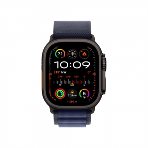 Apple Watch Ultra 2 GPS Cellular, 49 мм, корпус из черного титана, ремешок Alpine темно-синего цвета, размер M