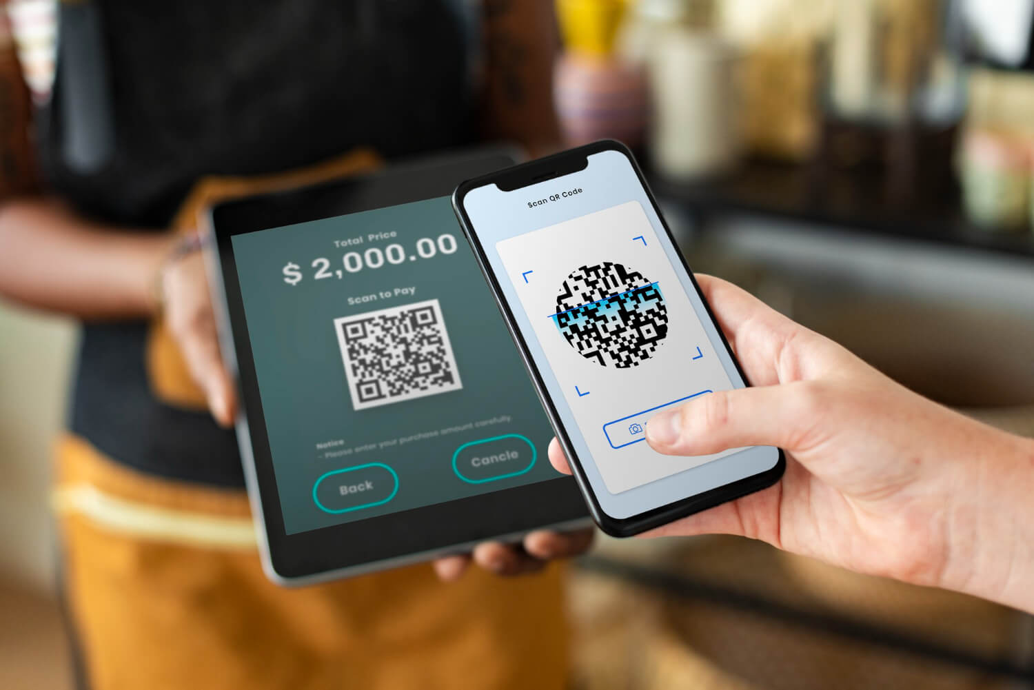 Оплата криптовалютой через QR